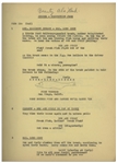 Moe Howard's 23pp. Script From May 1940 for The Three Stooges Film ''Cookoo Cavaliers'', Working Title ''Beauty a la Mud'' -- Annotations in Moe's Hand Throughout -- Stapled Without Covers, Very Good